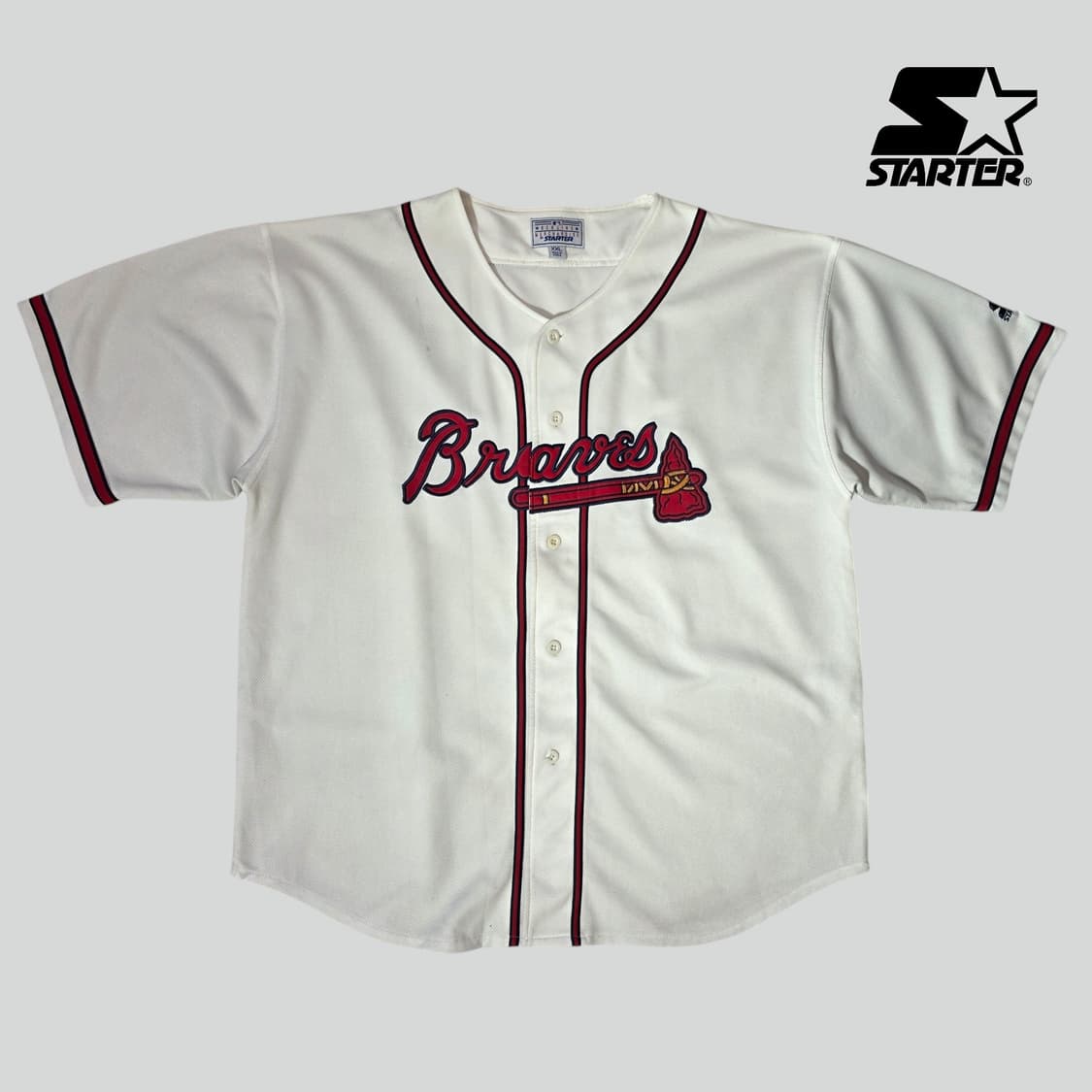 [2XL]스타터 STARTER MLB 애틀란타 브레이브스 베이스볼 져지 상품이미지1