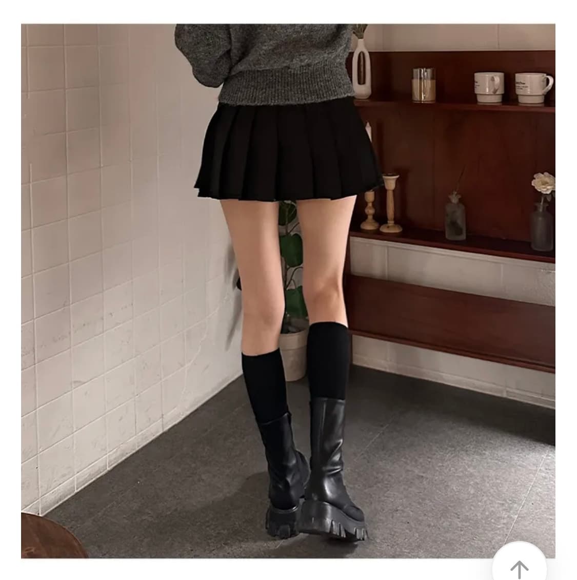 글로우제이드 미니 테니스 스커트 블랙 s 상품이미지2