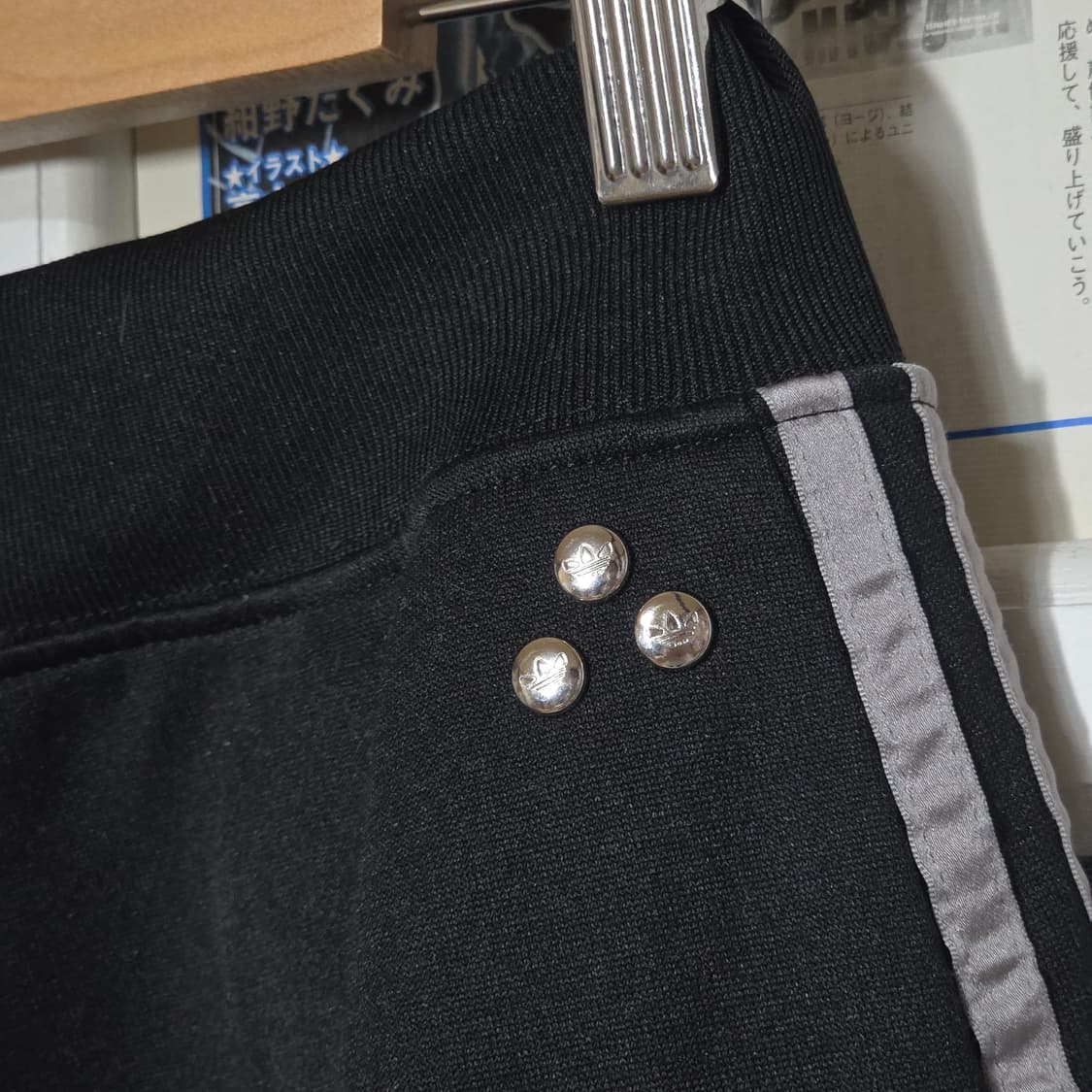 아디다스 Y2K 블랙 실버 큐빅 부츠컷 트랙팬츠 상품이미지7