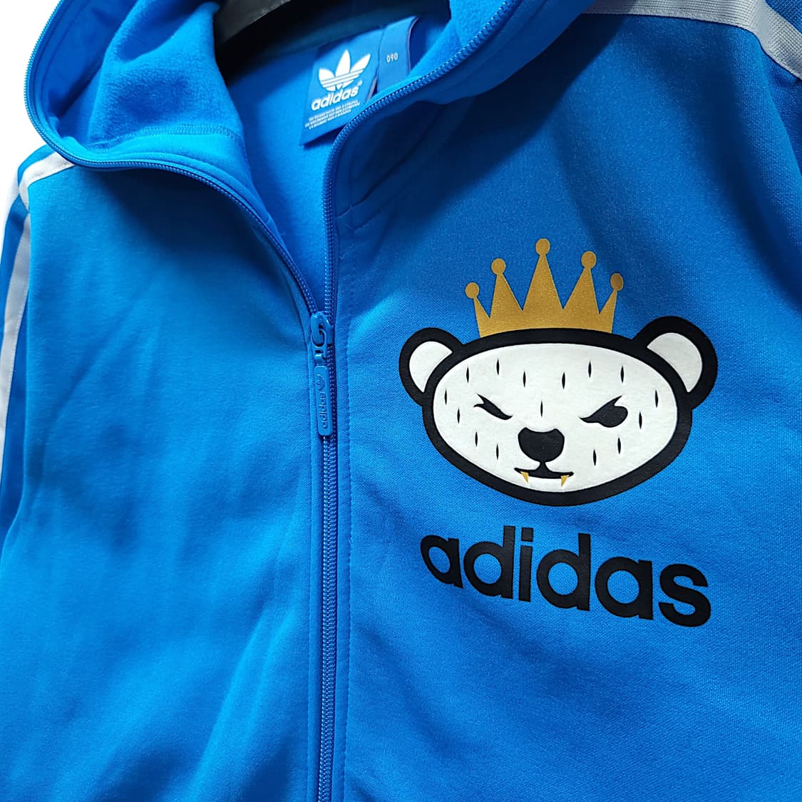 [90] 아디다스 오리지널 블루 기모 니고베어 후드집업 져지 상품이미지5