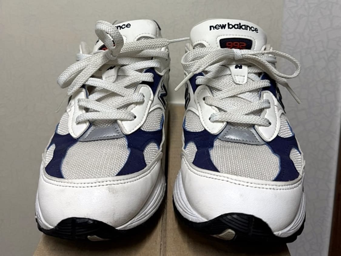 뉴발란스 992 USA 판매합니다. [화이트-네이비/260mm] 상품이미지2