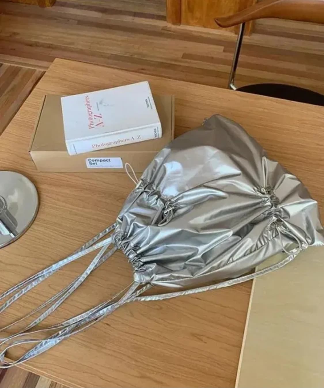 지그재그 실버 데일리 스트링 백팩 상품이미지2