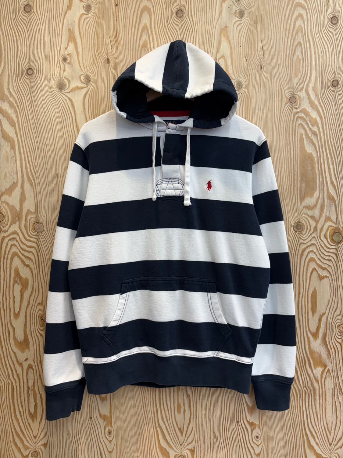 폴로 랄프로렌 스트라이프 후드 럭비티 상품이미지1