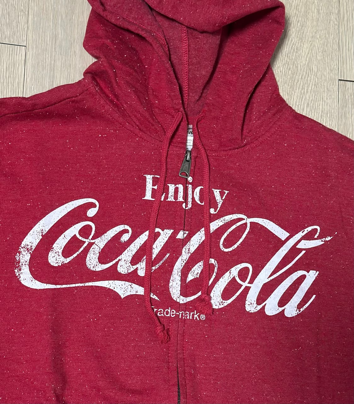 빈티지 코카콜라 오피셜 후드 집업 레드 L 상품이미지1