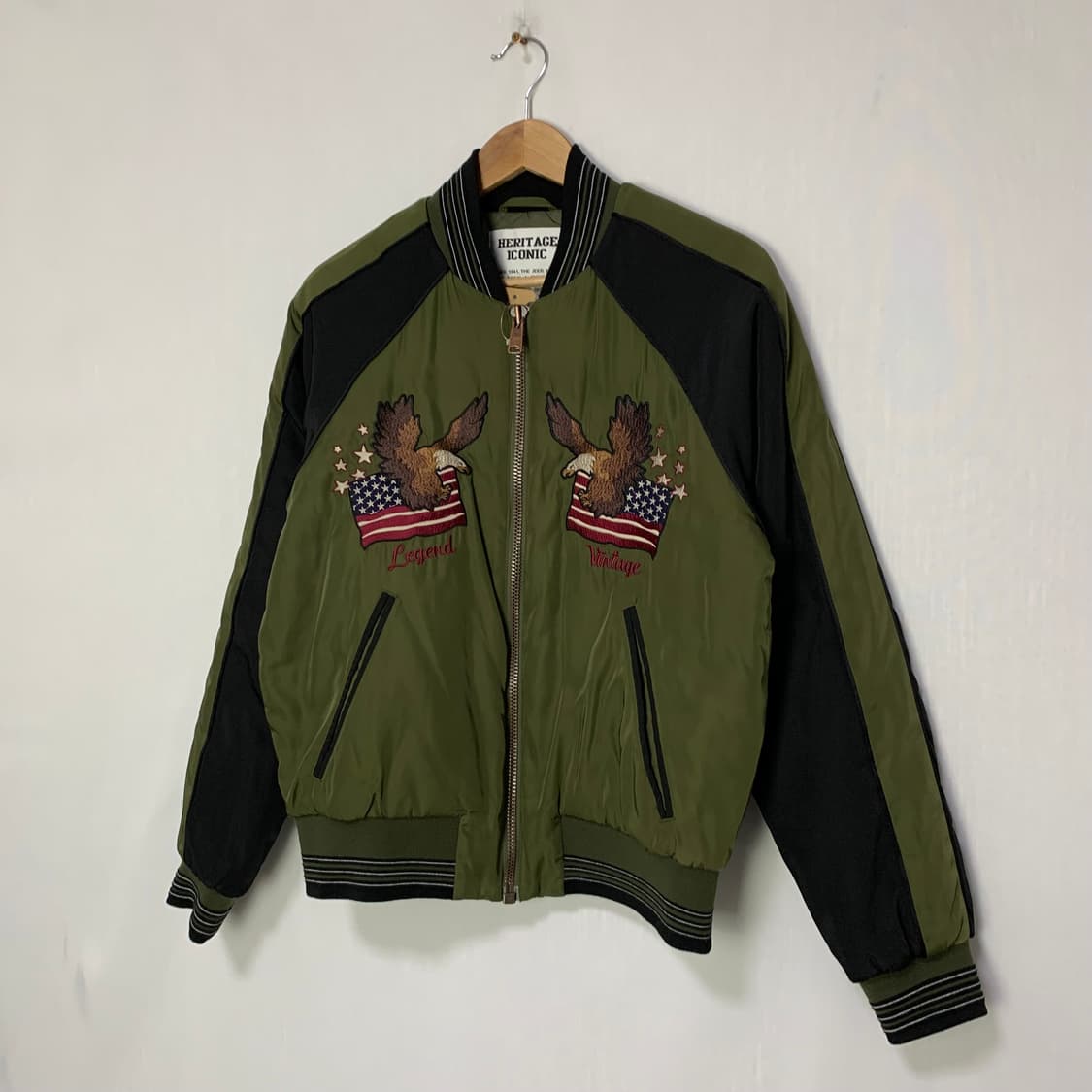 Jeep 빈티지 USA 독수리 자수 스카잔 스카쟌 바시티 자켓 상품이미지2