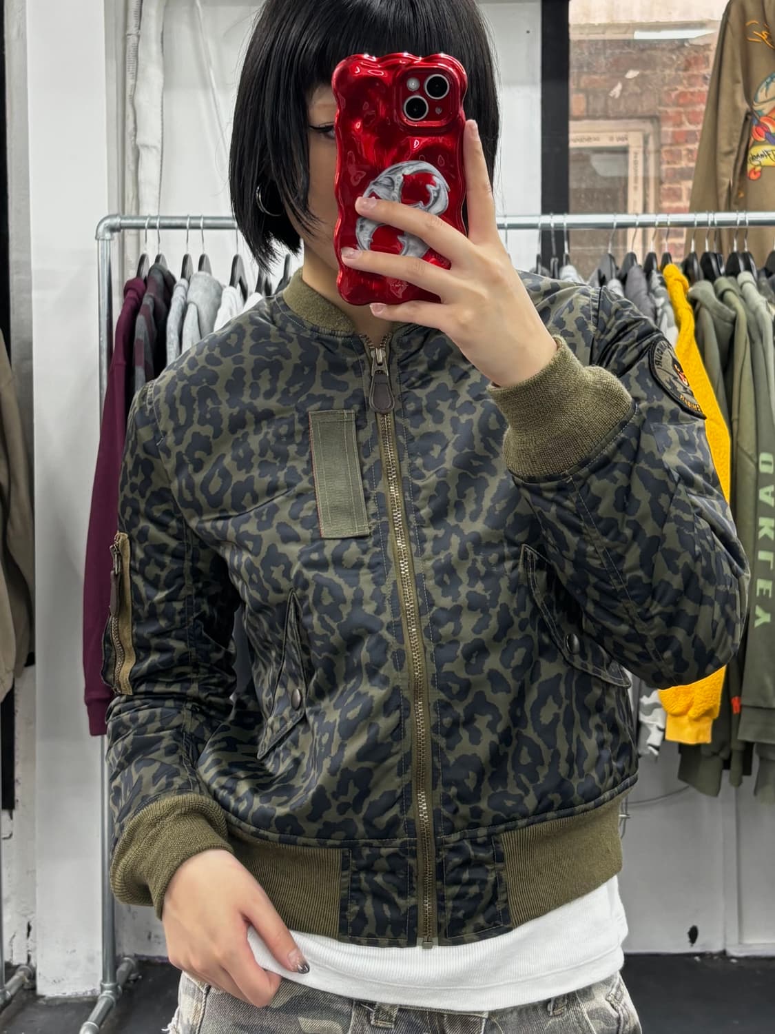 히스테릭 글래머 레오파드 MA-1 자켓 상품이미지1