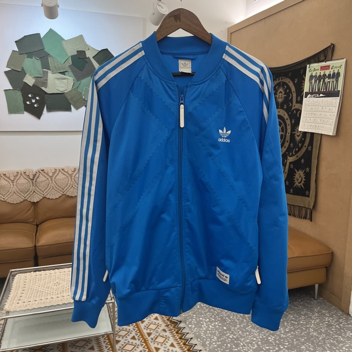 아디다스 슈퍼스타 희귀 레트로 트랙패턴 져지 집업 100 C10789 상품이미지3