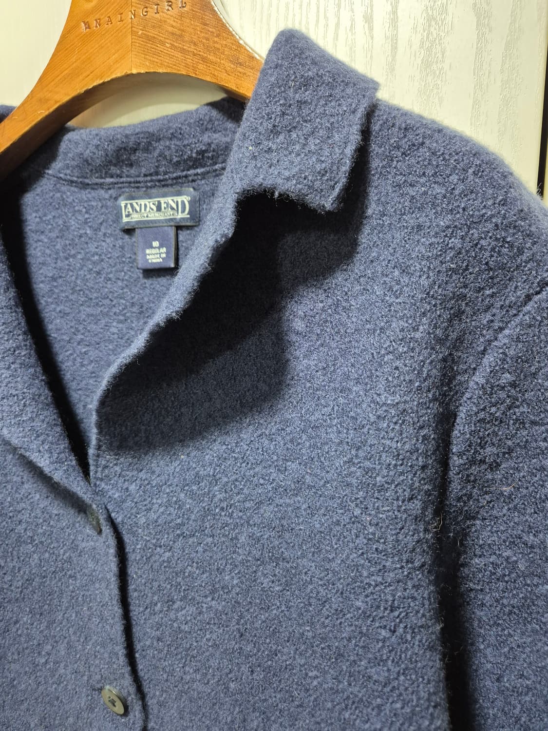 (세일)VTG.랜즈엔드 네이비블루 압축울 자켓 상품이미지3