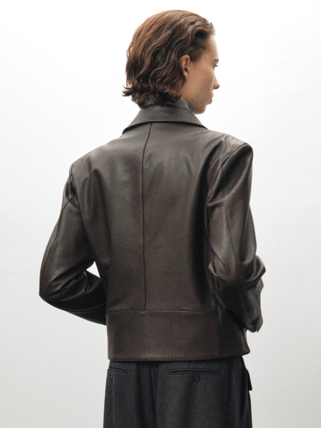 [52] 노이어 고트 슈렁큰 레더 가죽 자켓 상품이미지4
