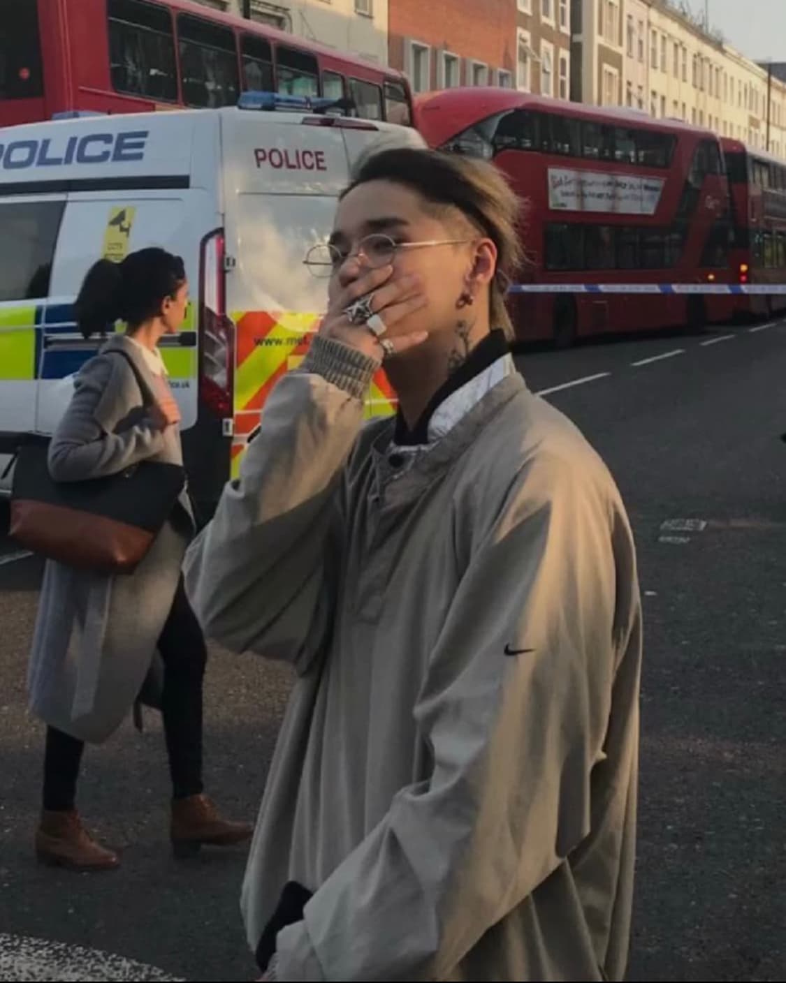 딘 착용 90년도 빈티지 나이키 카키 믹스 베이지 브라운 웜업 상품이미지1