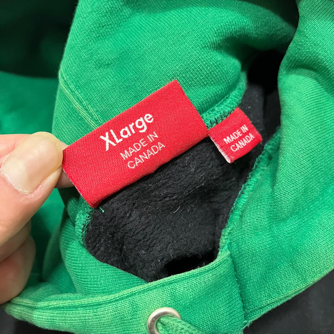 슈프림 뉴욕 클래식 로고 그린 헤비 코튼 후디 상품이미지6