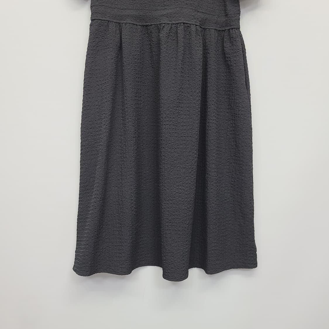 앤단테 andante 스퀘어넥 퍼프 시어링 롱 원피스 (S~M) 상품이미지4