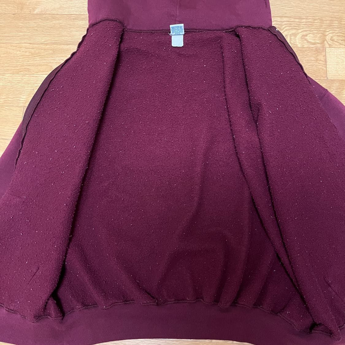 [XL] 90s 빈티지 러셀 후드집업 버건디 상품이미지3