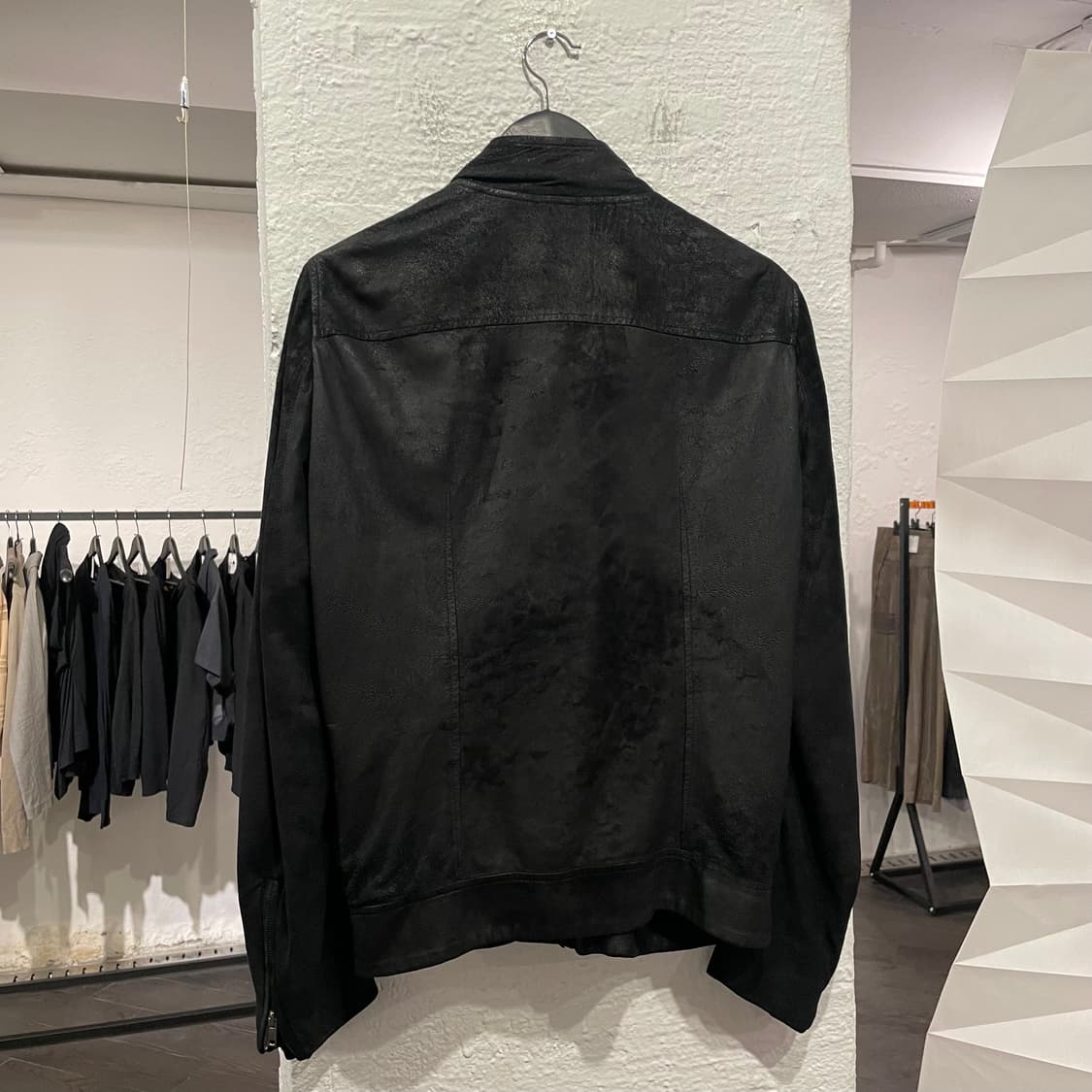 릭오웬스 사선 지퍼 레더 자켓 상품이미지4