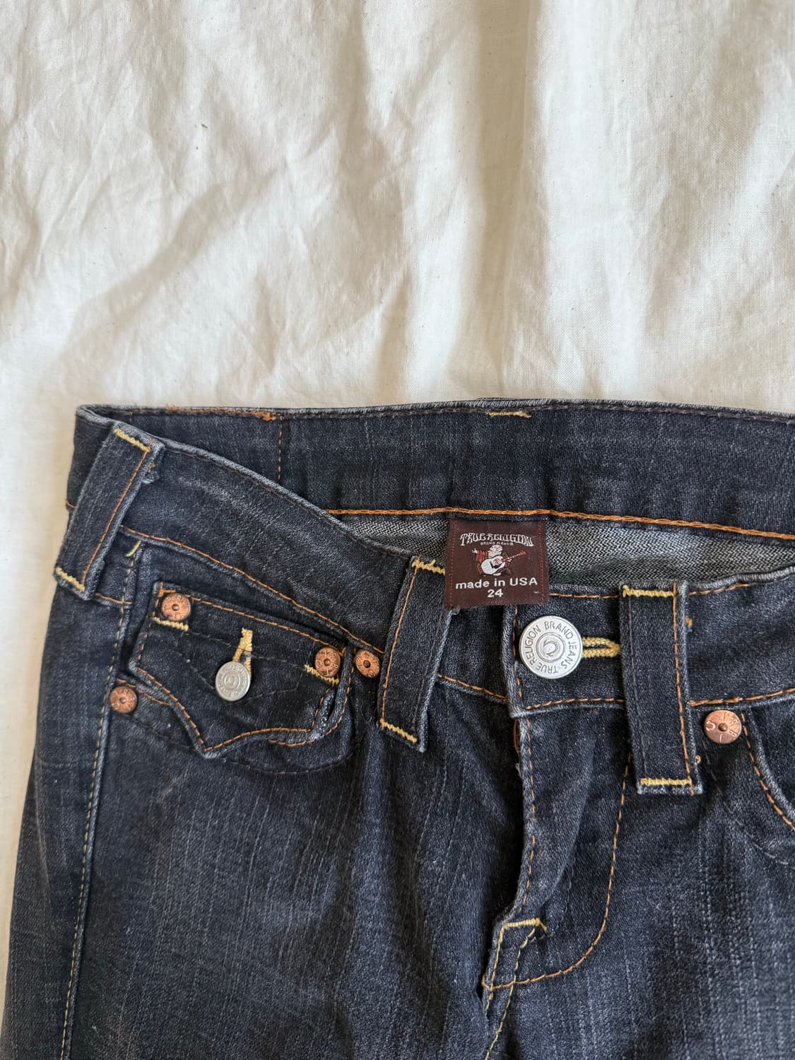 트루릴리전 00‘s 로우라이즈 데님 부츠컷 팬츠  상품이미지4