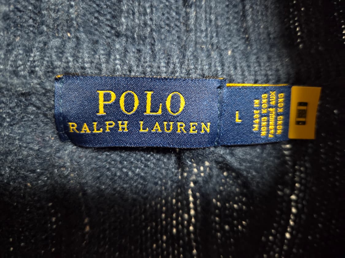 폴로 랄프로렌 케이블 니트 풀집업 가디건 네이비 L 상품이미지4