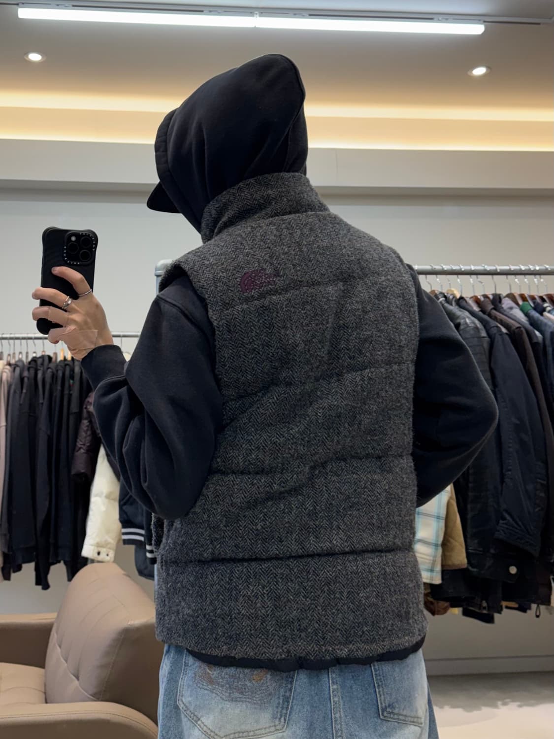 노스페이스 해리스트위드 울 패딩 베스트 상품이미지8