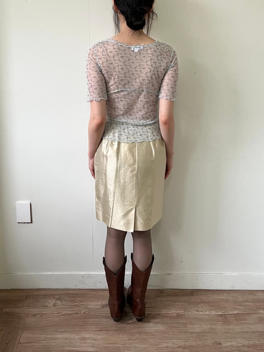 Link Beans 시스루 플라워 탑 상품이미지10