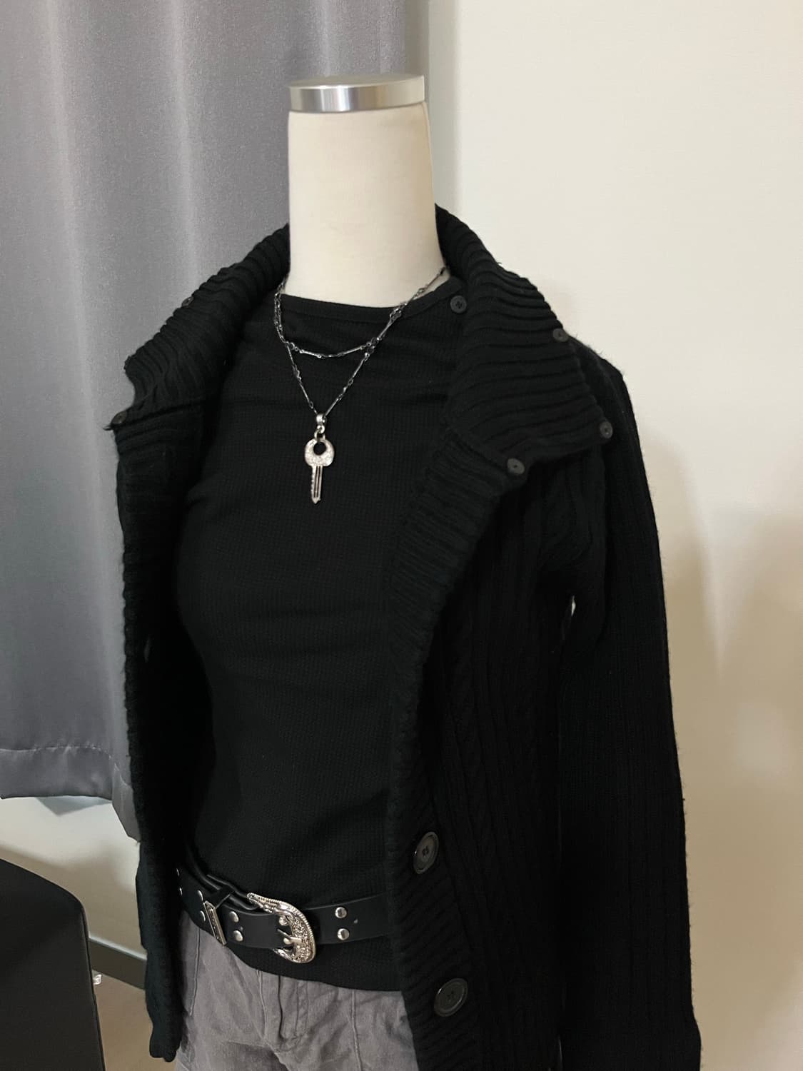 Fur knit zip-up 상품이미지3