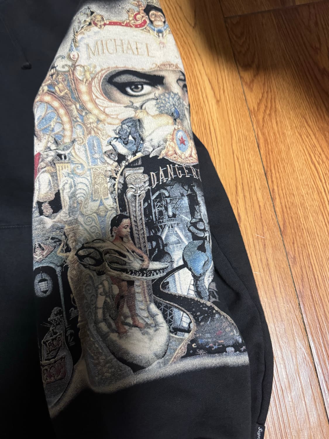 슈프림 마이클잭슨 후드집업 블랙 XL 상품이미지5