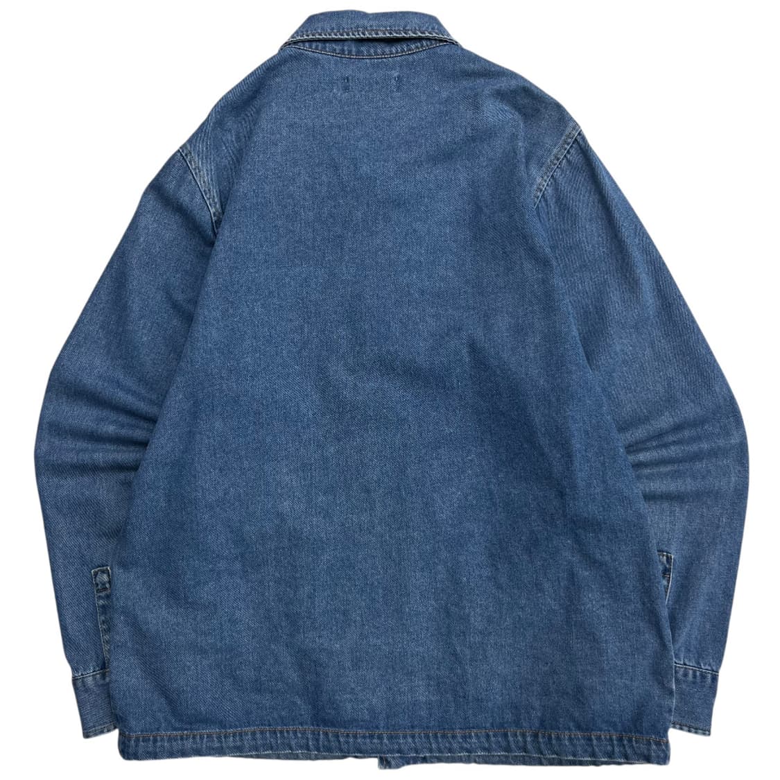 게스 y2k 센터로고 똑딱이 청자켓 L 상품이미지3