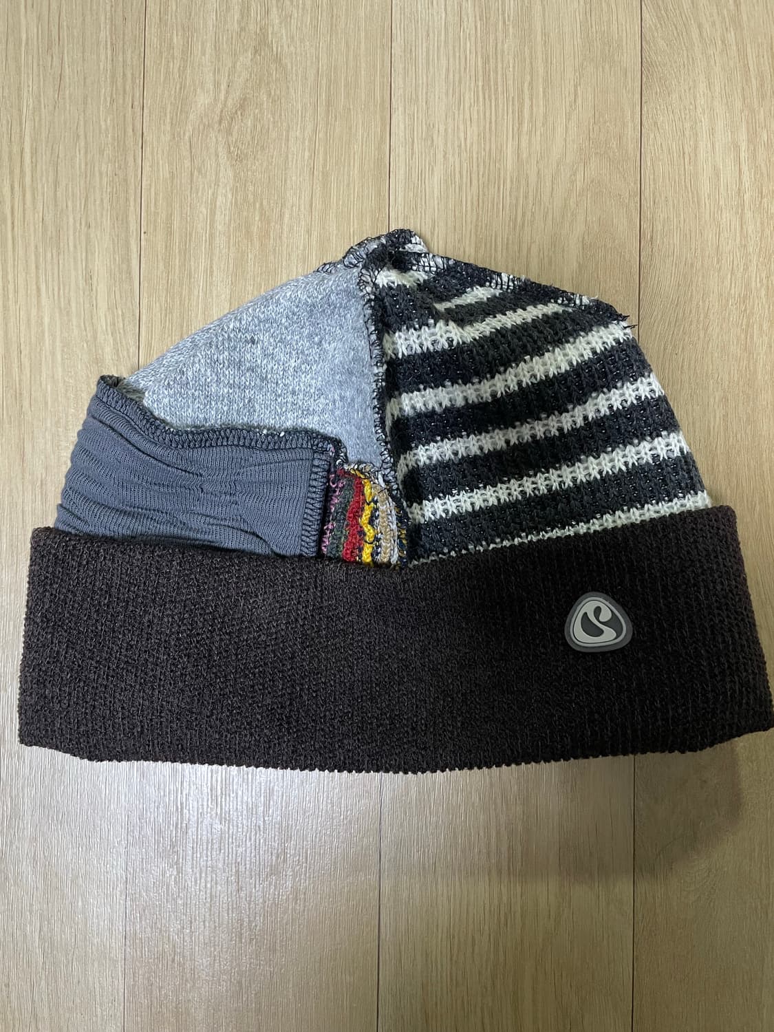 코이세이오 패치워크 비니 브라운 상품이미지5