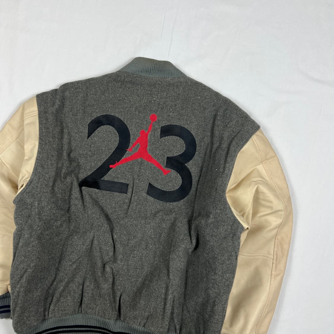 90‘s 나이키 nike 조던 23 로고 울레더 바시티자켓 상품이미지7