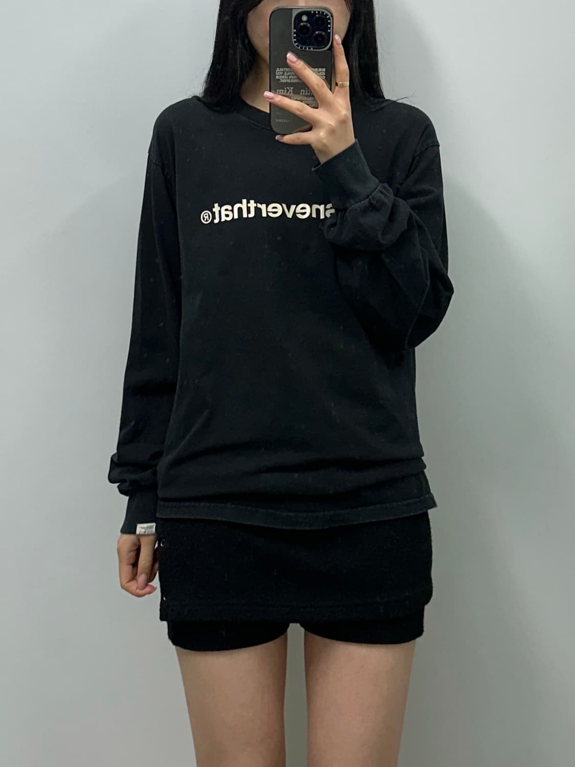 디스이즈네버댓 스펠아웃 블랙 롱슬리브 긴팔티 상품이미지1