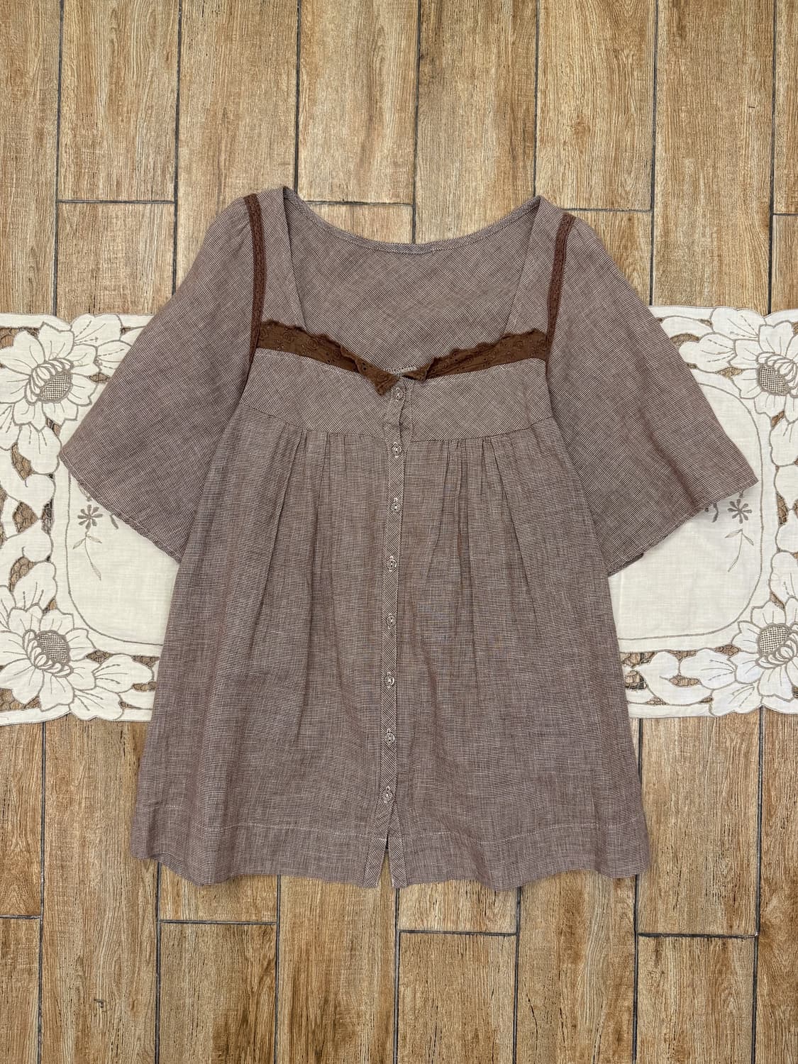 Lace Square Neck Blouse 0104 상품이미지5