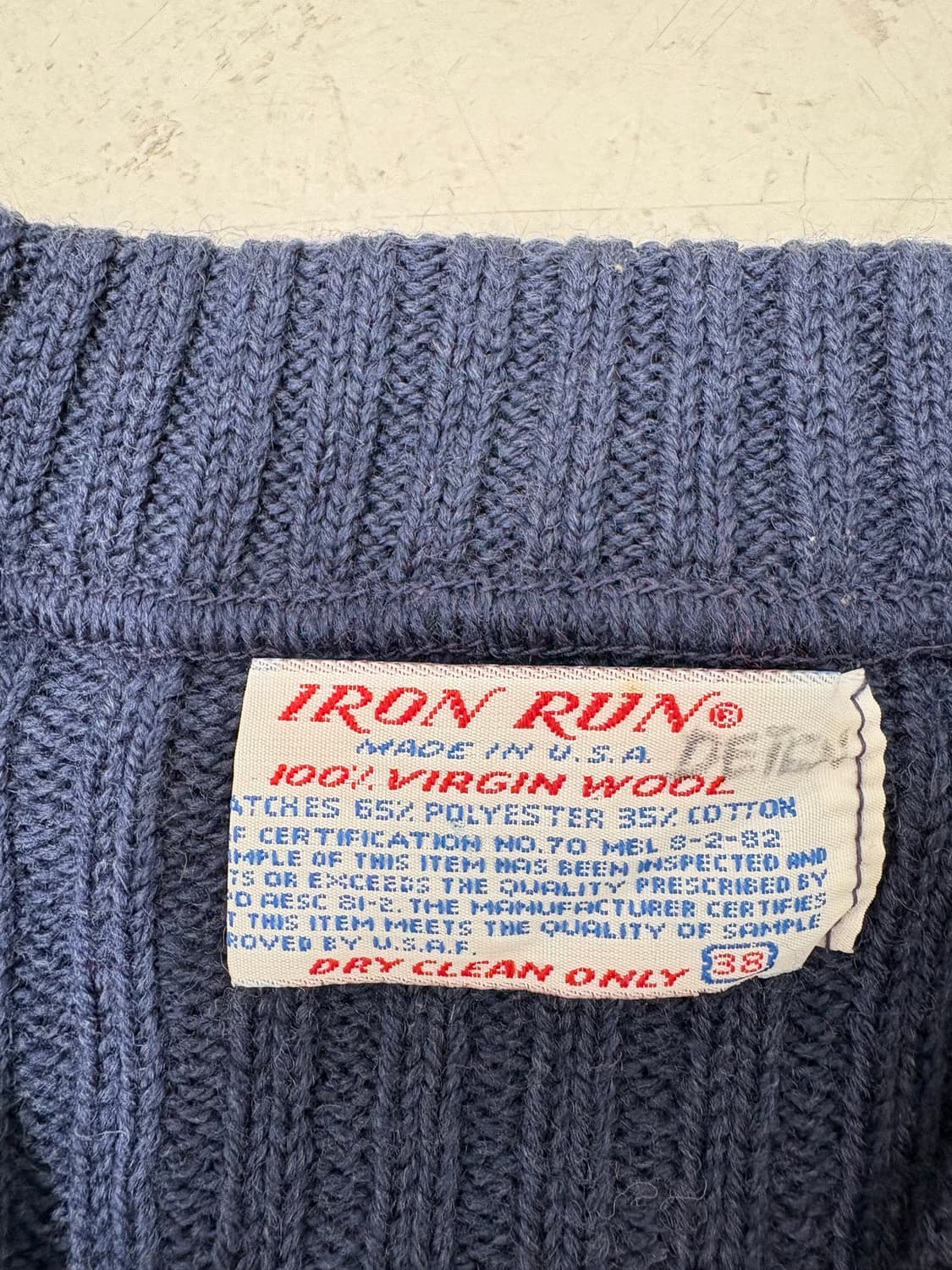 80‘s USAF Iron Run Wool sweater. 상품이미지4