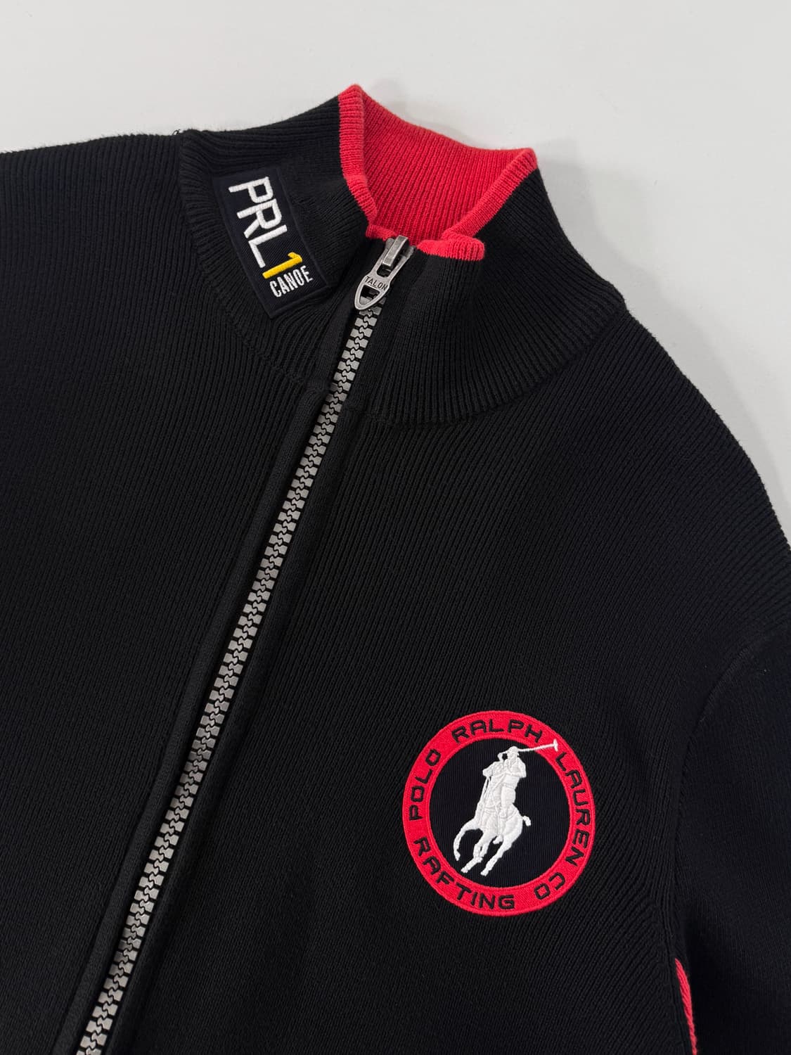 폴로 랄프로렌 루즈핏 빅포니 레이싱 투웨이 검빨 니트 집업 상품이미지3