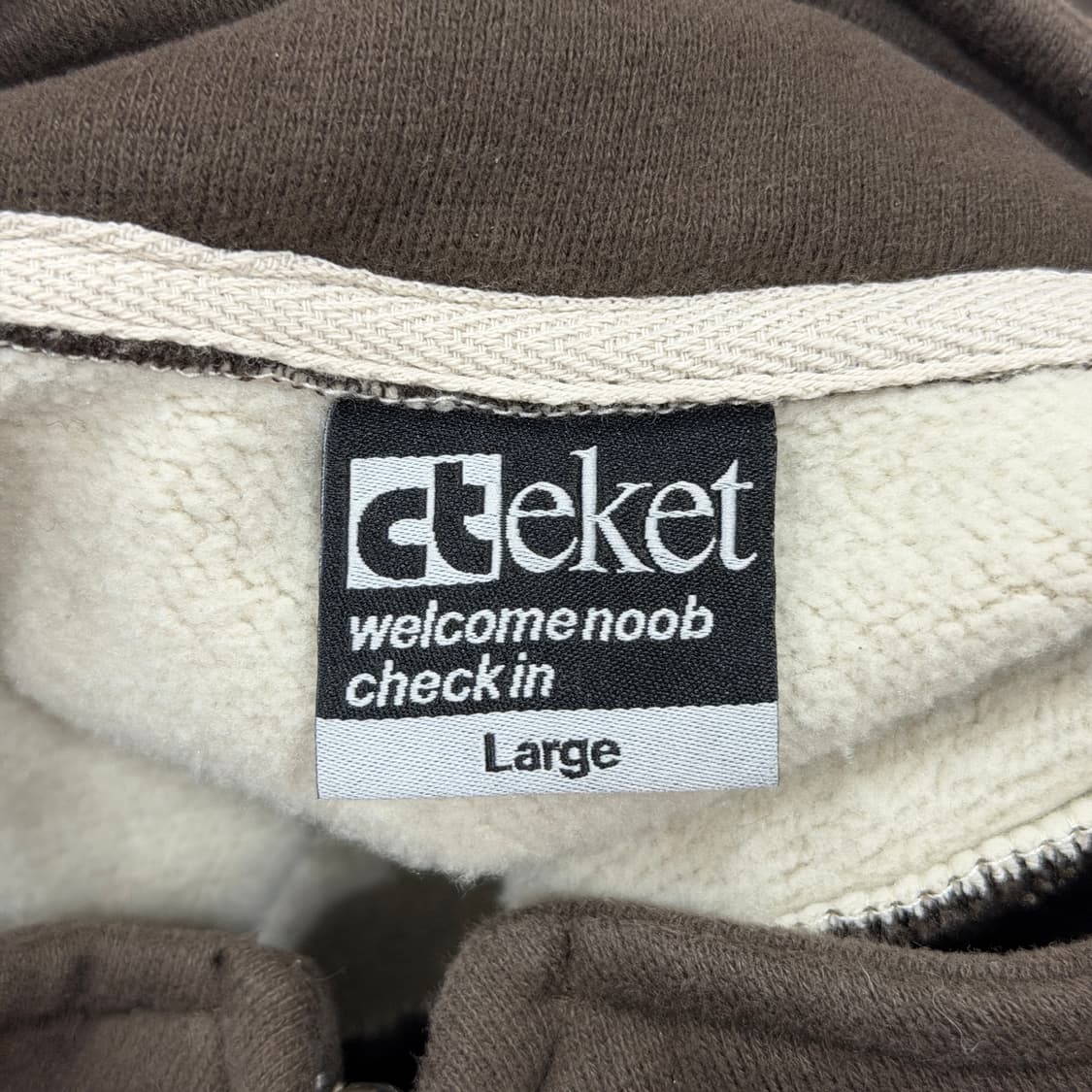 테켓 H 집업 스웻셔츠 자켓 베이지 브라운 L 상품이미지6