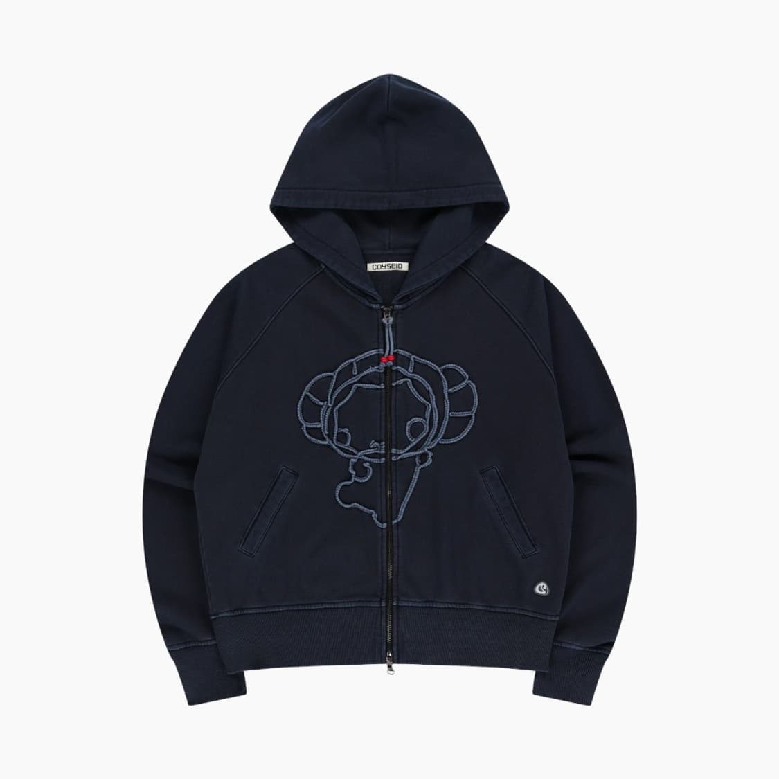 코이세이오 빈티지 테이프 후드집업 네이비 미시착 새제품 판매 상품이미지1