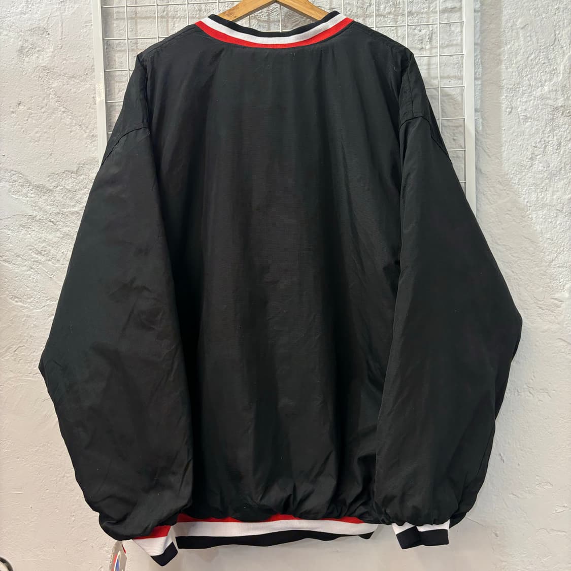 90s USA 월드 센스 시카고 불스 블랙 웜업 바람막이 XL 상품이미지2