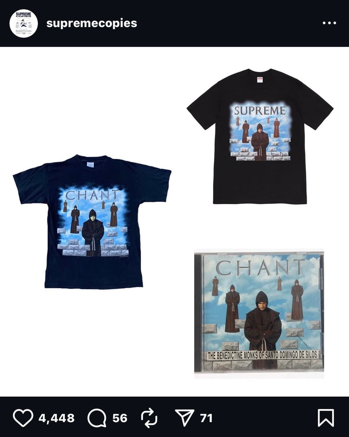 슈프림 챈트 오마주 티셔츠 상품이미지5