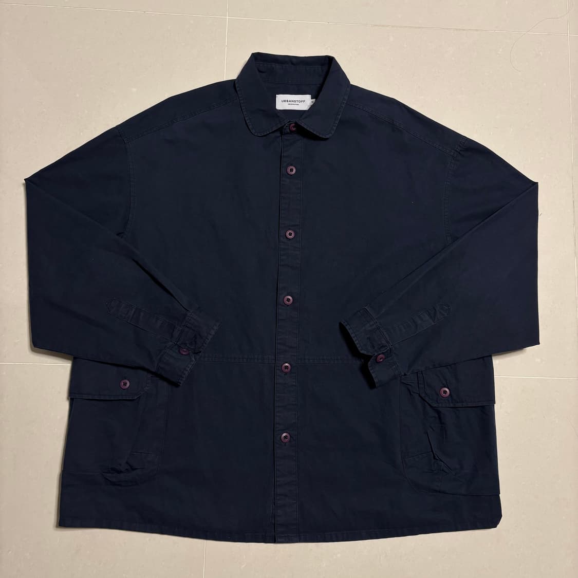 정품 어반스터프 네이비 셔켓 사이드 포켓 오버핏 셔츠 자켓 상품이미지3