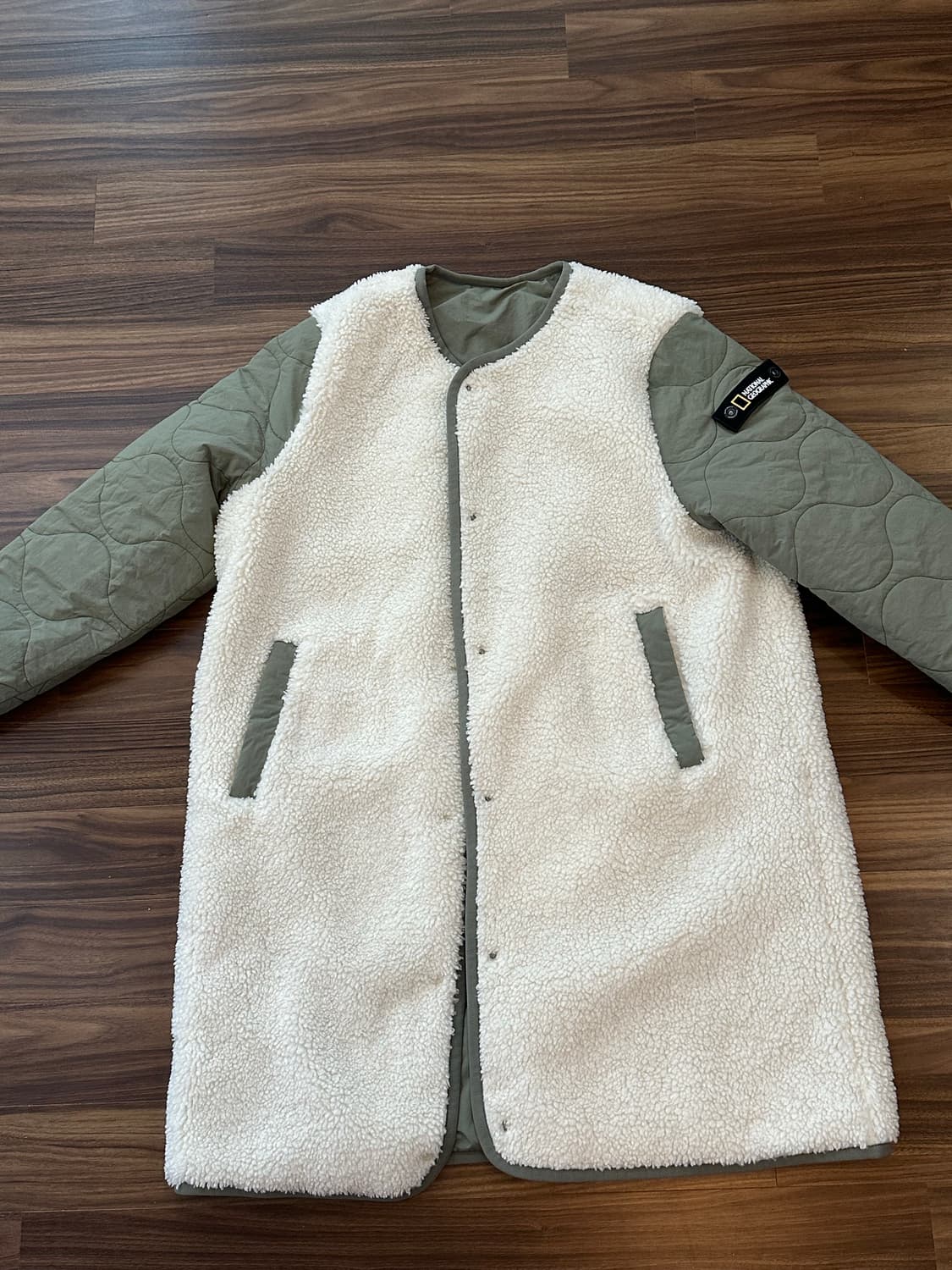 내셔널지오그래픽 양털 롱 리버시블 코트 L 상품이미지1