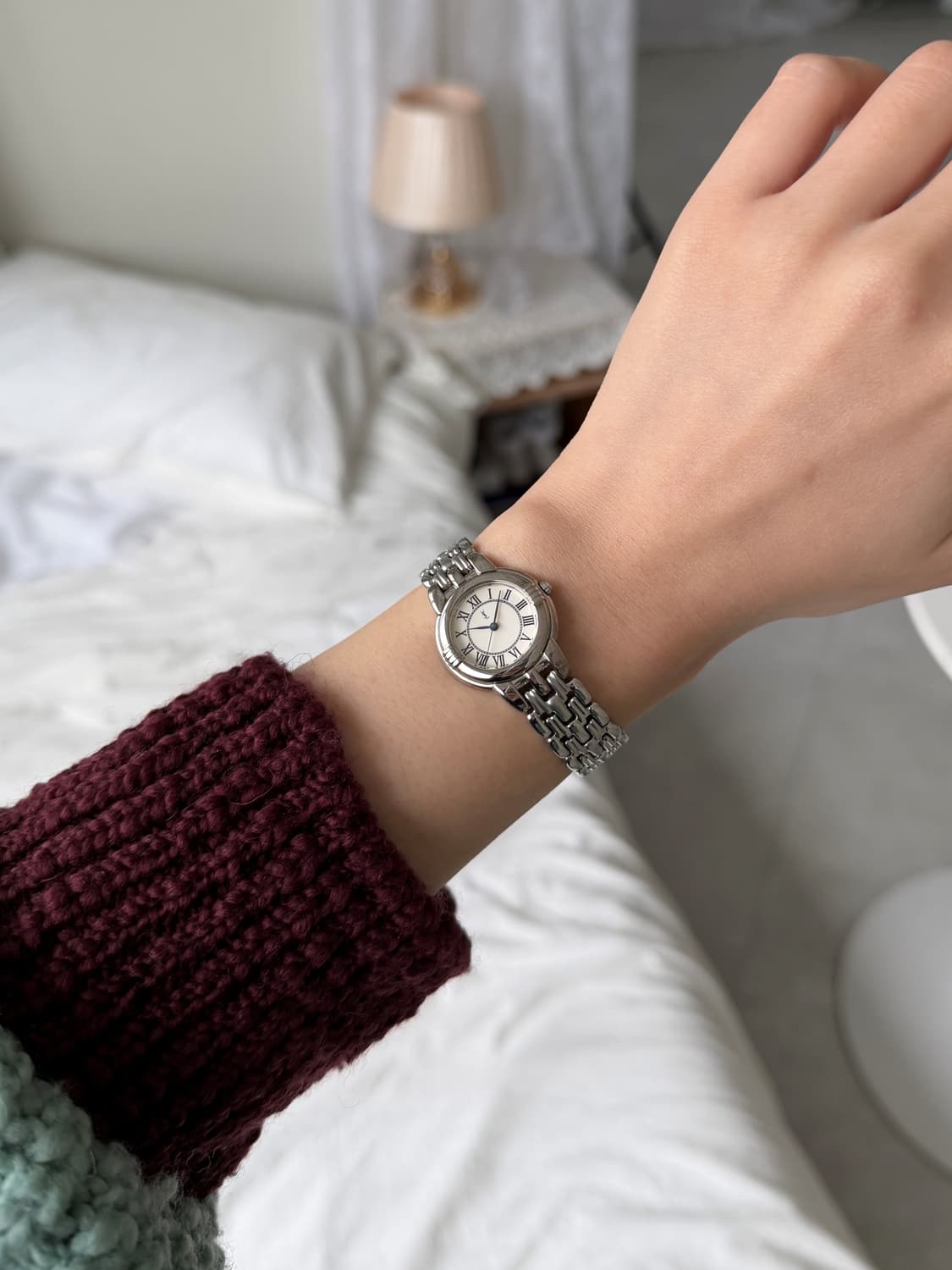 [YSL] Round blue hands metal watch 상품이미지7