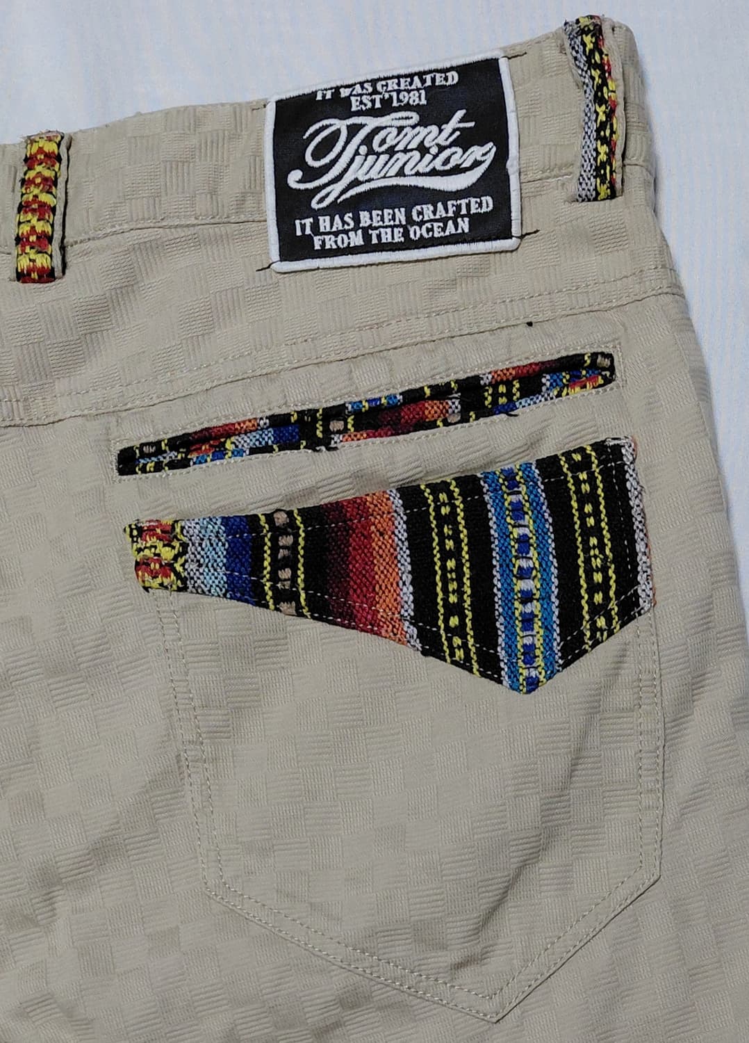 [M] TOMT JUNIOR 에스닉 포인트 체크 텍스처 하프 팬츠 상품이미지10