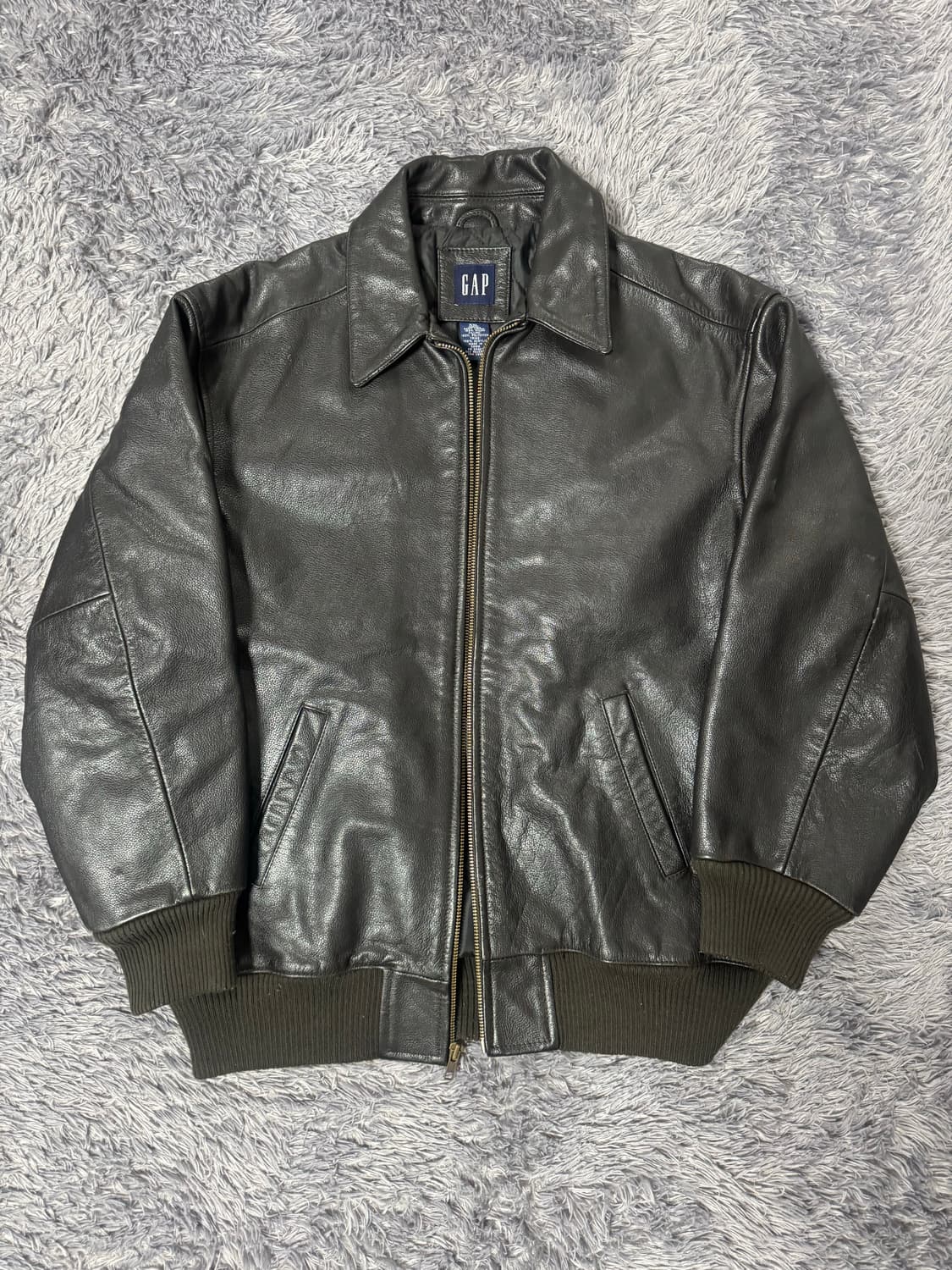 90'S OLD GAP 올드갭 레더 봄버 상품이미지1