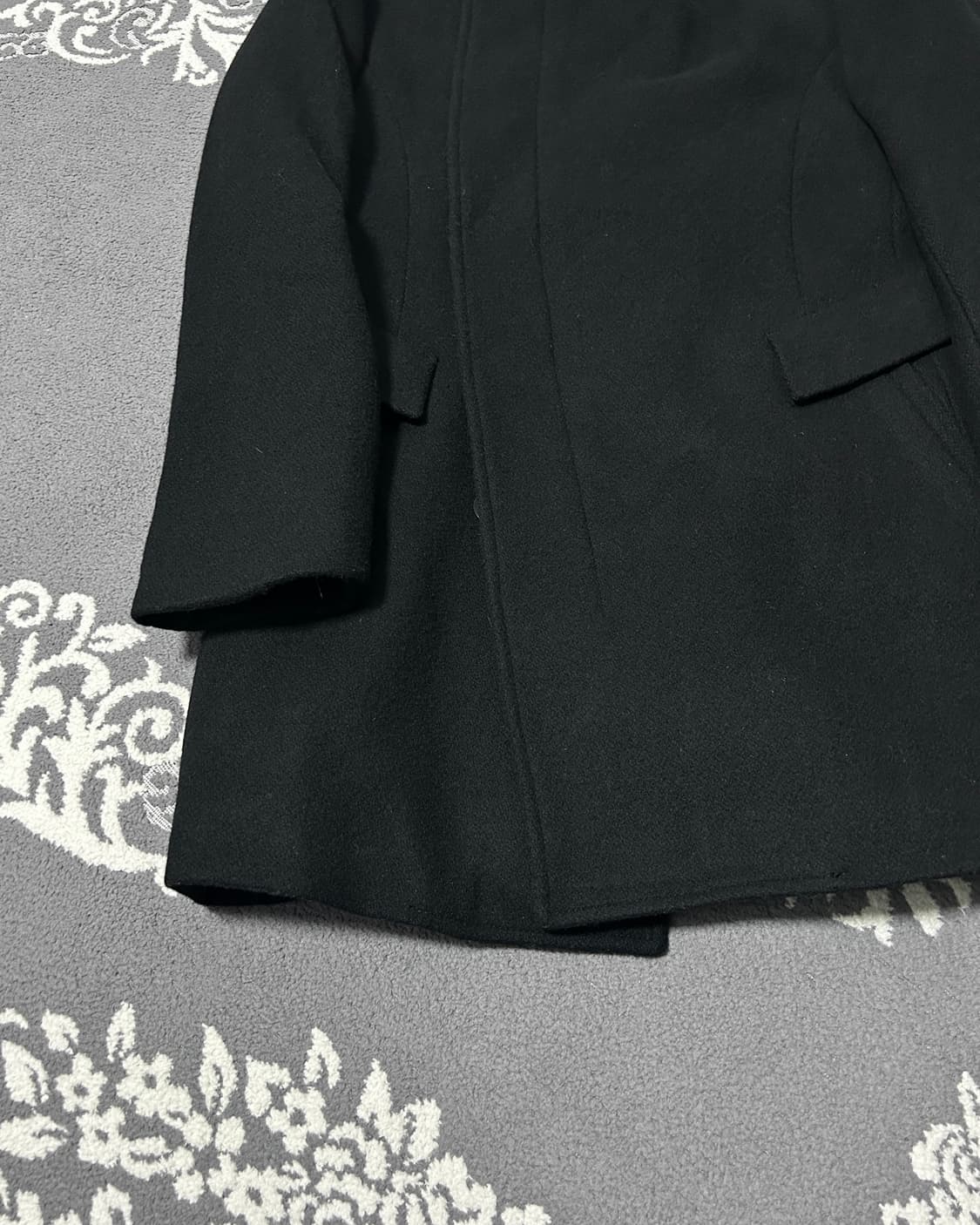 사선 하이넥 울 코트 상품이미지8