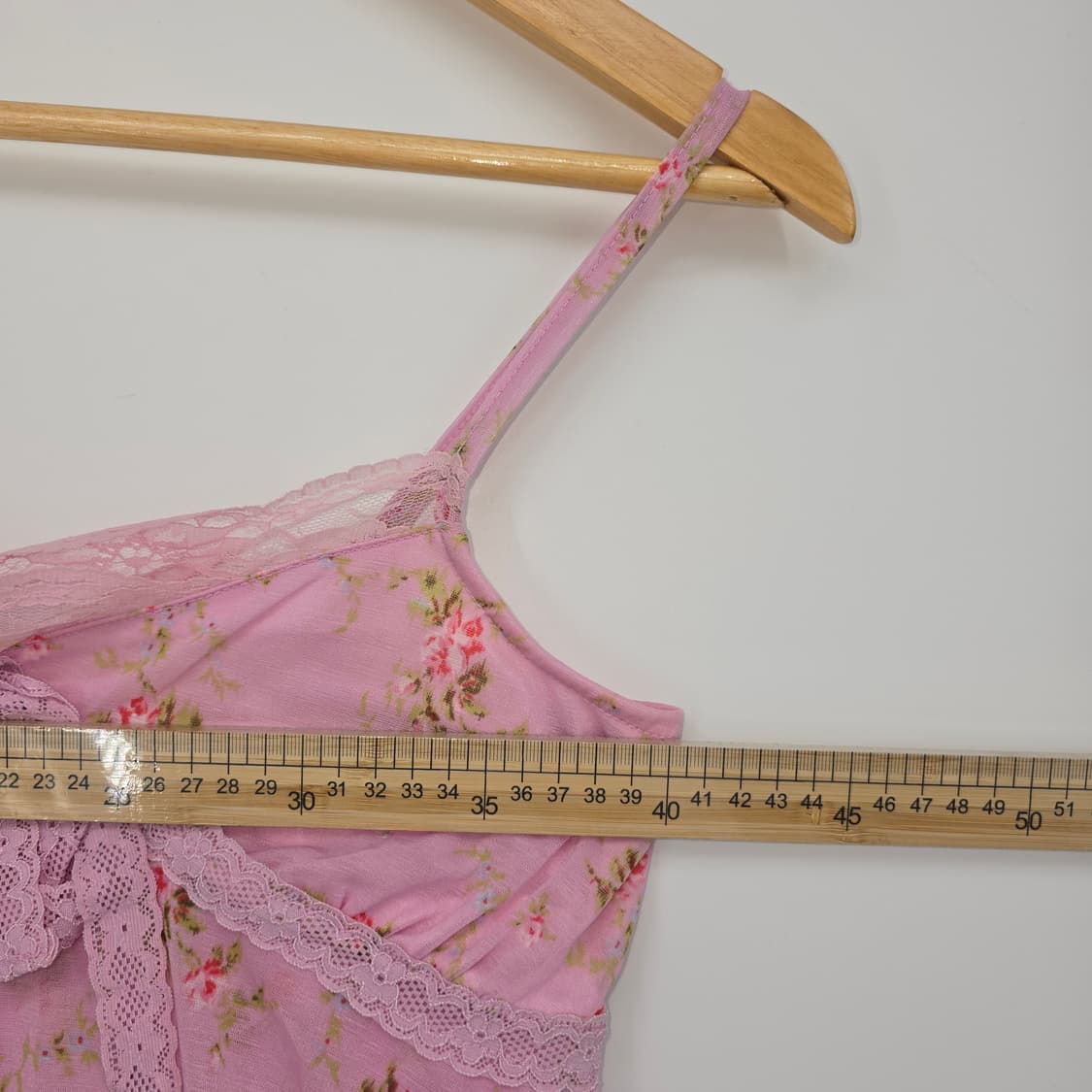 Y2K 일본 빈티지 레이스 꽃무늬 핑크 나시 블라우스 상품이미지4