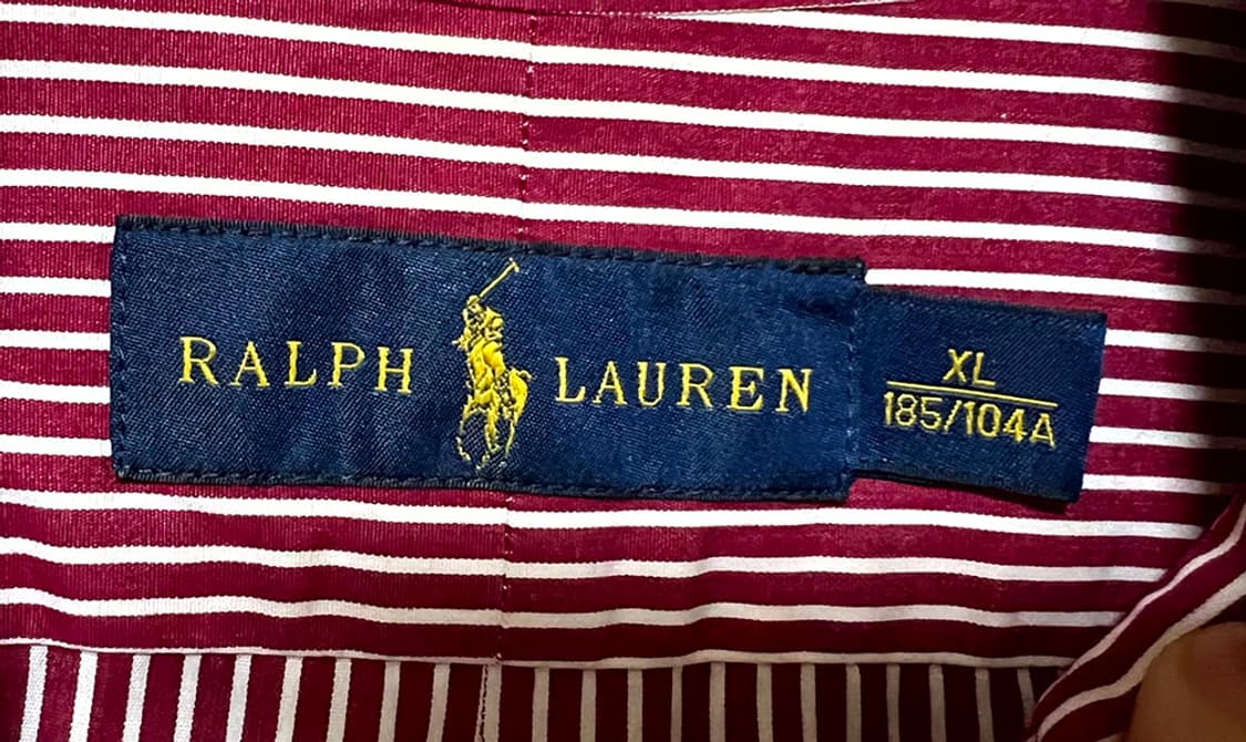 POLO 폴로 남자 캐주얼셔츠 스트라이프 긴팔 춘추 버건디 XL 105 상품이미지3