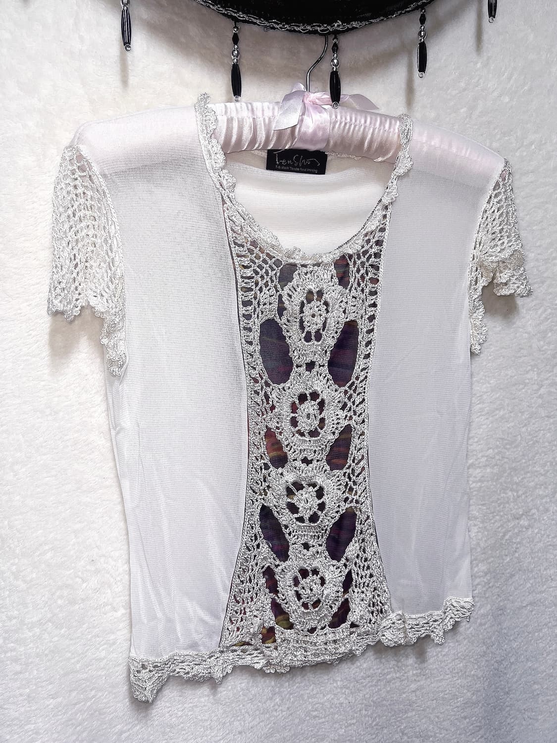 오리엔탈 페어리 모리걸 레이스자수 뜨개 반팔탑 로걀 로맨틱갸루 하치 핀터 상품이미지7