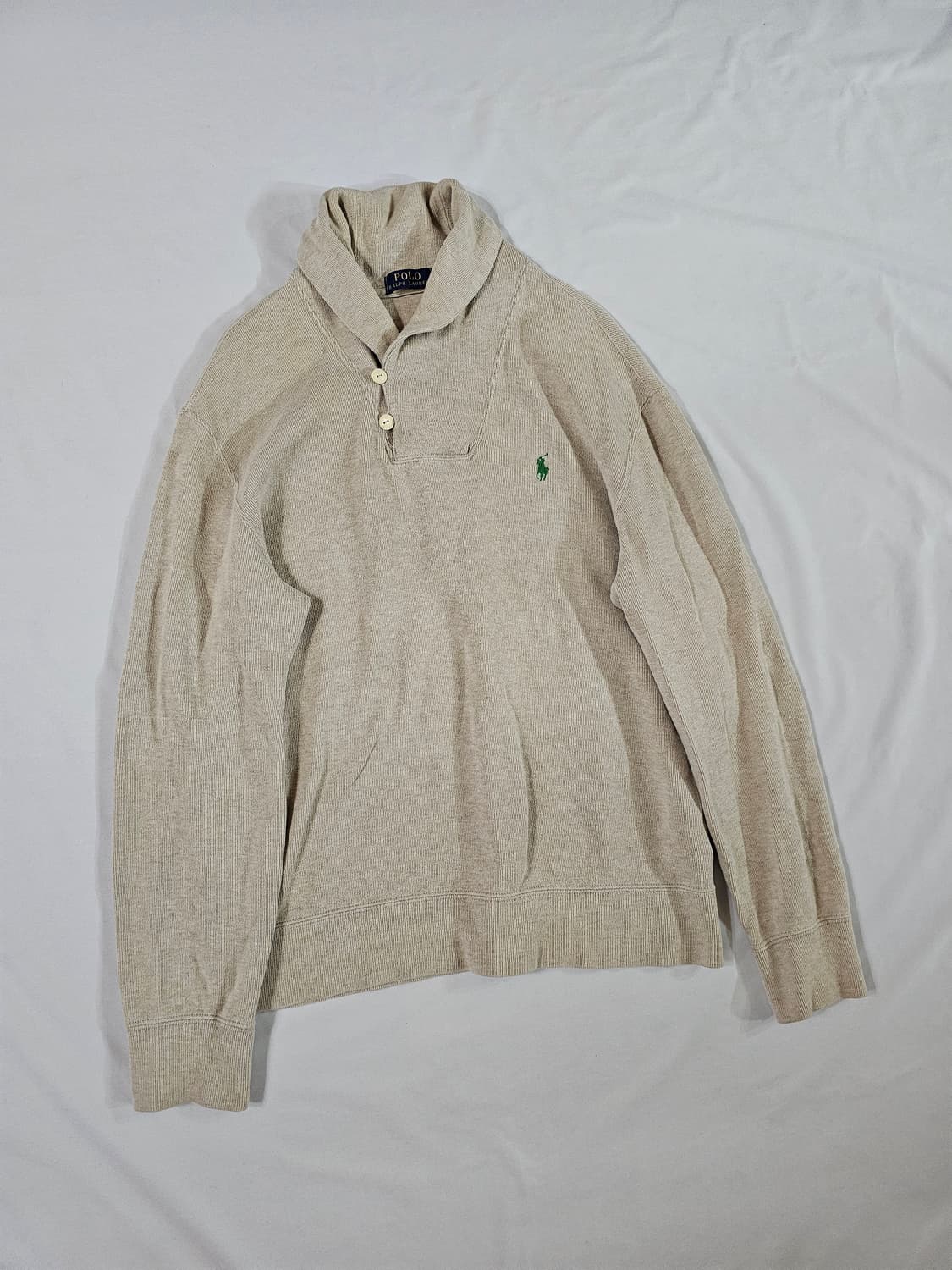 폴로 랄프로렌 럭셔리 져지 숄칼라 풀오버 코튼 니트 스웨트 셔츠 상품이미지7