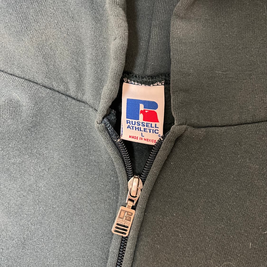 [L] 90s 빈티지 러셀 후드집업 포레스트 그린 상품이미지2