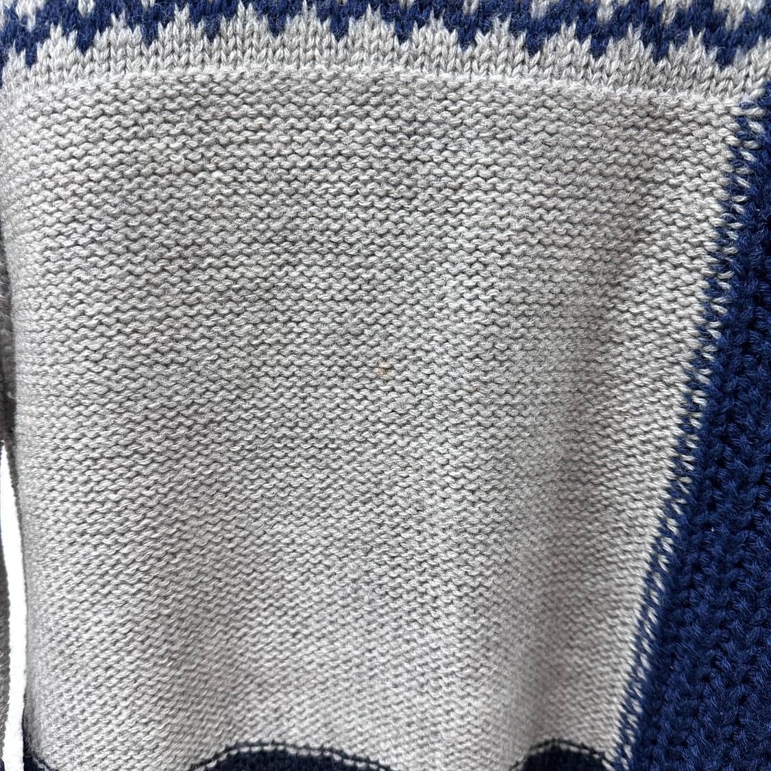 바버 barbour 배색 울 니트 스웨터 네이비/그레이 M사이즈 J28 상품이미지9