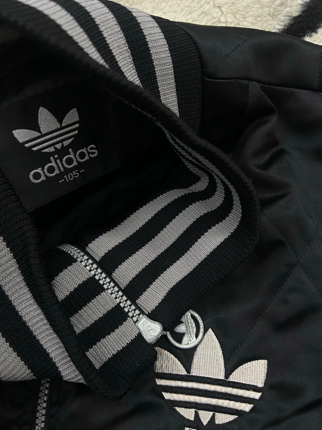 [XL]아디다스90s 제우교역 파이어버드 누빔 베스트/블랙 상품이미지4