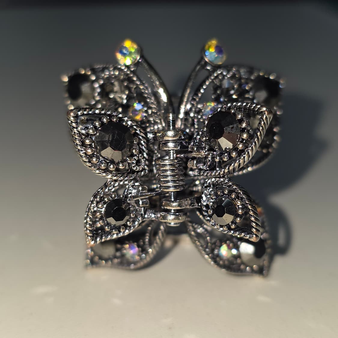 4000원) 빈티지 앤틱 블랙 큐비 나비 바로크 머리핀 헤어집게 상품이미지2