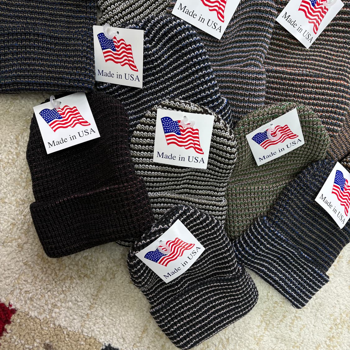 MADE U.S.A 니트 트위드 믹스 비니 모자 상품이미지4